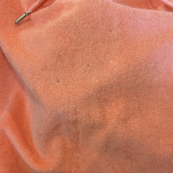 Paperoc | Pink Coral Terry Cloth Y2K Mini Skirt | Size Large - Picture 6 of 8